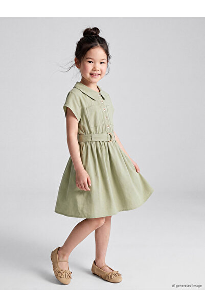 LC Waikiki Timeless Clothing & Timeless Choices Girls' Belted Shirt Dress