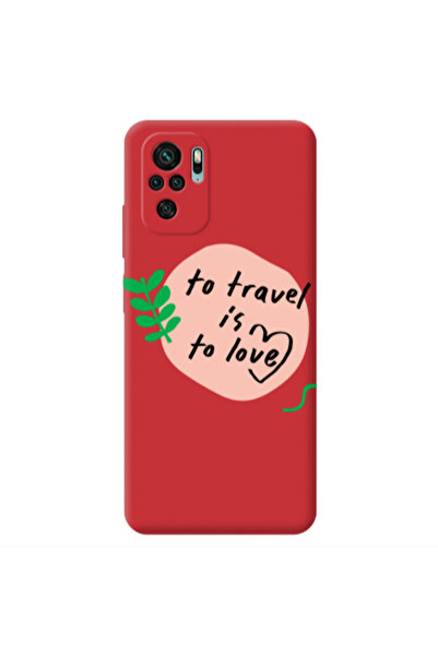 Other Xiaomi Redmi Note 10S To Travel is to Love Red Colored Silicone TPU Θήκη