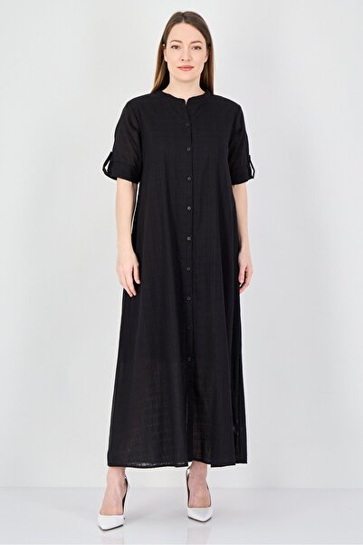 Epiphany Women Textured Maxi Dress, Black