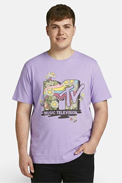 GAP Men Crew Neck Short Sleeves Graphic Print T-shirt, Purple
