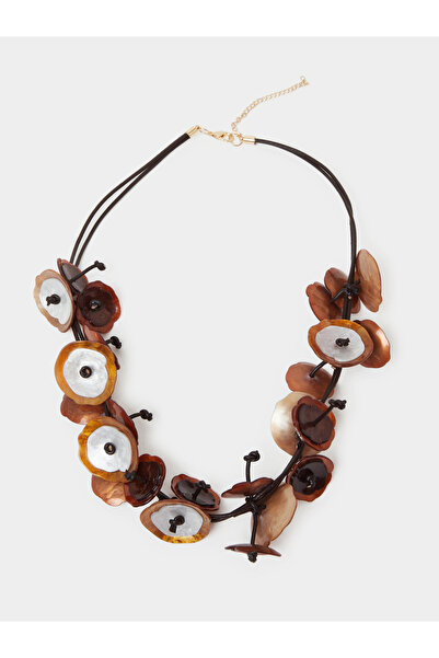 Styli Brown Shell Beaded Necklace