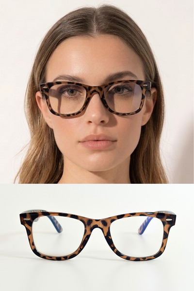 LUNE EYEWEAR ASH KARE MAVİ IŞIK KORUMALI ŞEFFAF GÖZLÜK