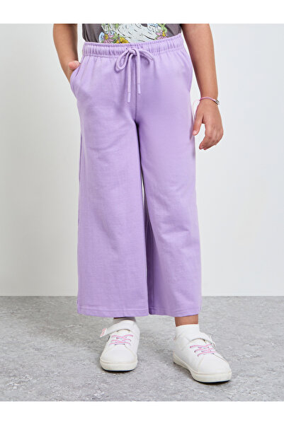 Styli Girls Wide Leg Joggers with Adjustable Drawcord