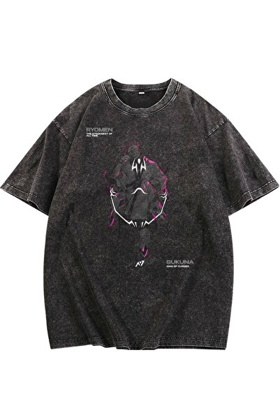 JANTIL MODA Retro Washed Cotton Unisex Oversize T-Shirt 🌑