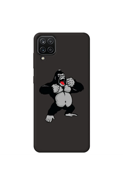 Other Samsung A12 Angry Gorilla2 Black Colored Silicone TPU Θήκη
