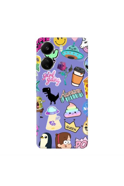 Other Xiaomi Redmi 13C Cartoon queen Purple Colored Silicone TPU Θήκη