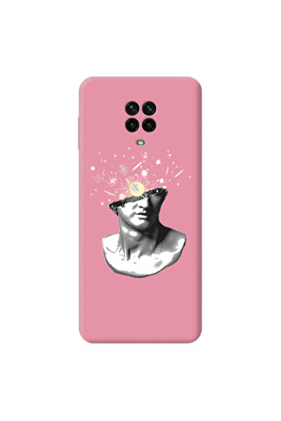 Other Xiaomi Redmi Note 9 Pro Space Statue Pink Colored Silicone TPU Θήκη