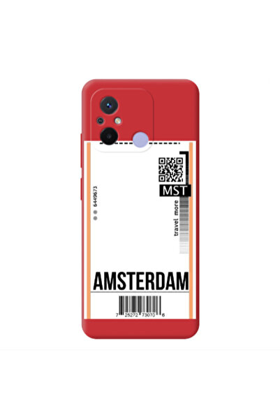 Other Xiaomi Redmi 12C Amsterdam Travel More Red Colored Silicone TPU Θήκη