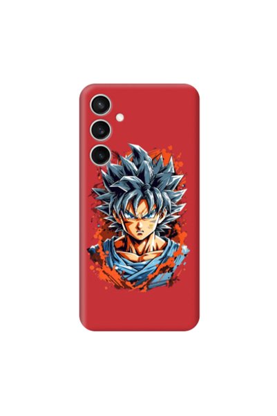 Other Samsung S24 FE Anime Goku Red Colored Silicone TPU Θήκη