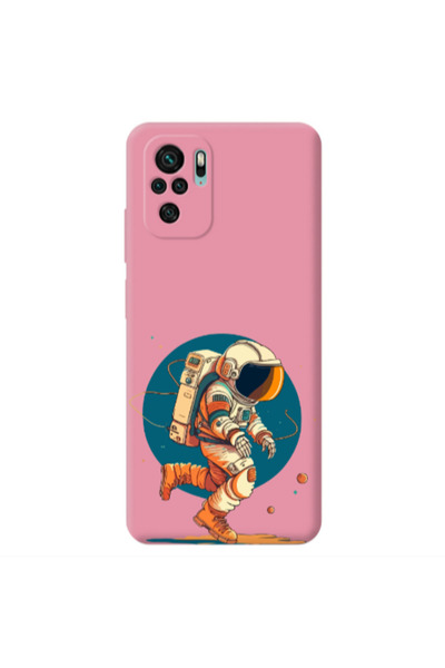 Other Xiaomi Redmi Note 10S Run Space Pink Colored Silicone TPU Θήκη