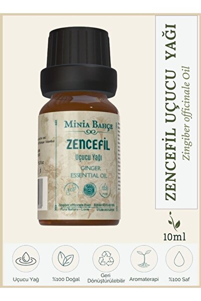 minia bahçe Ginger oil, 100% natural and pure, 10ml
