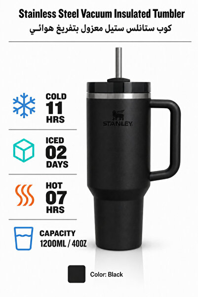 Baytix HOME 1200ml 40oz Stainless Steel Vacuum Insulated Tumbler with Handle ...