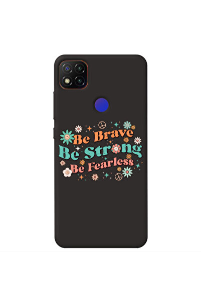 Other Xiaomi Redmi 9c Be Brave Black Colored Silicone TPU Θήκη