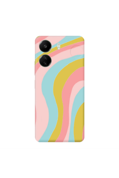 Other Xiaomi Redmi 13C Colored lines Yellow Colored Silicone TPU Θήκη