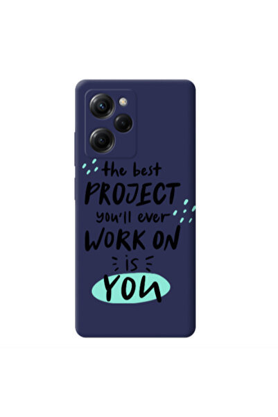 Other Xiaomi Poco X5 Pro The Best Project Dark blue Colored Silicone TPU Θήκη
