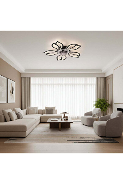 DECODEPO LED Chandelier Fan with Remote Control, 30 W, D 61 cm, Cool/Neutral/...