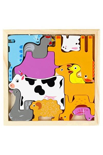 Mega Creative Puzzle pentru copii, Mega Creative, Lemn, 12 elemente, Multicolor