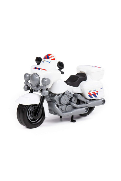 MC Micostore Motocicleta de politie Polesie 71323, 28cm, plastic, alb, 3+ ani