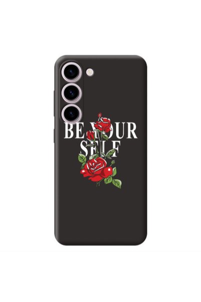 Other Samsung S23 Plus Be Your Self Black Colored Silicone TPU Θήκη