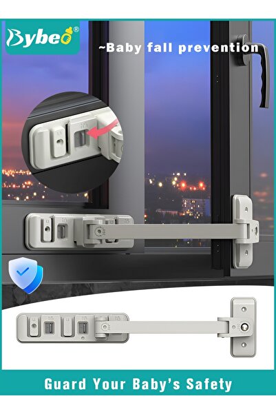 BYBEO Baby Safety Locks, Window Safety Locks, Child Window Restrictor, Adjust...
