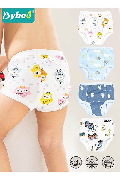 BYBEO 4 Pieces Baby Potty Training Underwear, Breathable Potty Training Pants...