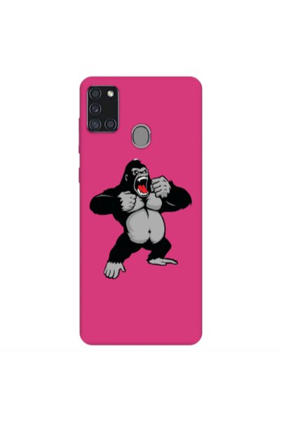 Other Samsung A21S Angry Gorilla2 Fuchsia Colored Silicone TPU Θήκη
