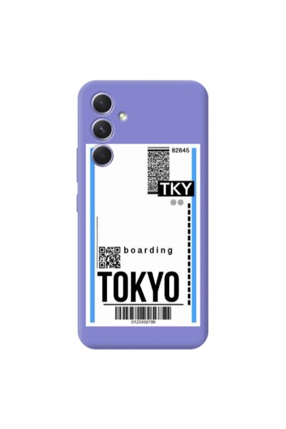 Other Samsung A56 Tokyo Boarding Purple Colored Silicone TPU Θήκη