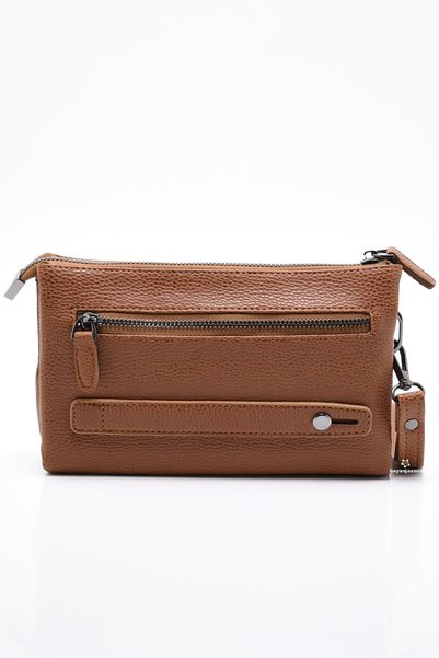 LOS ANGELES POLO CLUB Taba Men's Portfolio Handbag Multi-Pocket Wrist Strap Wallet Bag