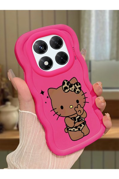 Hontinga Redmi Note 14 Pro 4g Compatible Case with Camera Protector Red Silic...