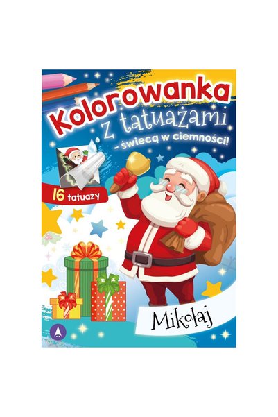 OEM Skrzat Carte de colorat cu tatuaje Mos Craciun care luminează în întuneri...