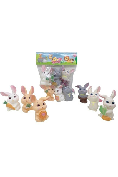 OEM Set 6 figurine pisicande iepurasi Merkpol multicolor 0x20x24cm