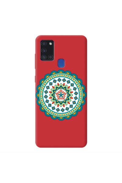 Other Samsung A21S Mandala D11 Red Colored Silicone TPU Θήκη