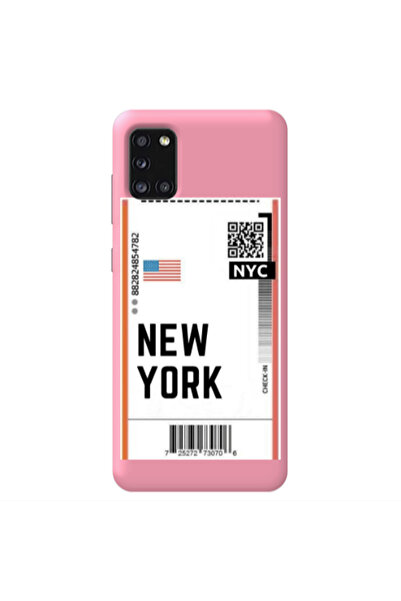 Other Samsung A41 New York NYC Pink Colored Silicone TPU Θήκη