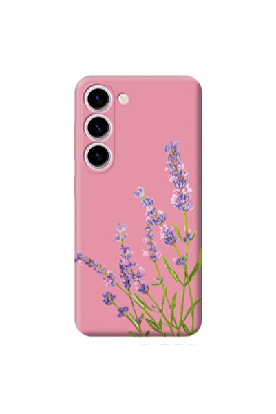 Other Samsung S23 Plus Flowers 8 Pink Colored Silicone TPU Θήκη