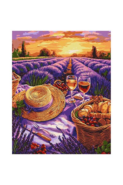 ideyka Set pictura pe numere, cu sasiu, Orizont cu parfum de lavanda, 40x50 cm