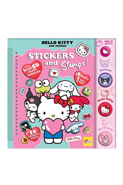 Lisciani Album de desen Hello Kitty, cu stampile si autocolante, 16 pagini de...