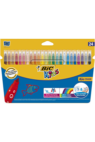 MC Micostore Kids Kid Couleur colored markers, 24 colors, ultra-washable, car...