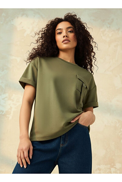FAV Boxy Modal Blend T-shirt with Utility Pocket