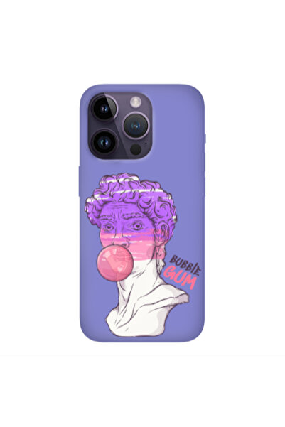 Other Apple iPhone 14 Pro Pin Bubble Purple Colored Silicone TPU Θήκη