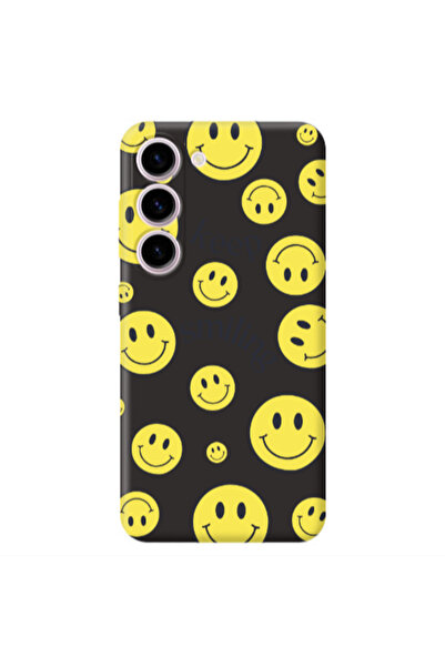 Other Samsung S23 Plus Keep Smiling Black Colored Silicone TPU Θήκη