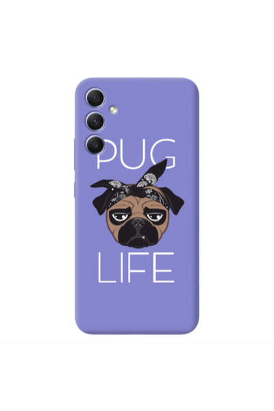 Other Samsung A34 Pug Life Purple Colored Silicone TPU Θήκη