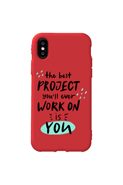 Other Apple iPhone Xs Max The Best Project Red Colored Silicone TPU Θήκη