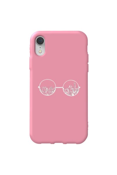 Other Apple iPhone Xr Sunglasses Pink Colored Silicone TPU Θήκη