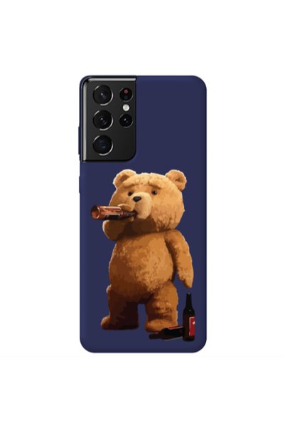 Other Samsung S21 Ultra Beer Time Dark blue Colored Silicone TPU Θήκη
