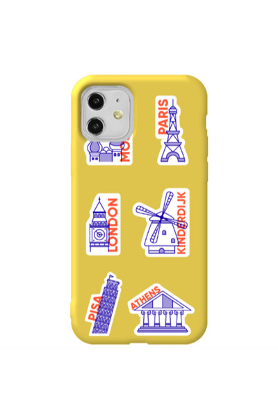 Other Apple iPhone 11 Pisa Athens Yellow Colored Silicone TPU Θήκη
