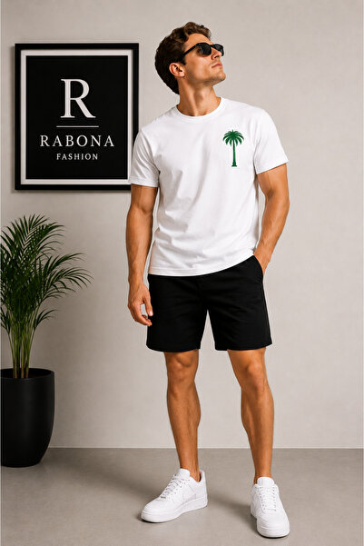 Rabona Fashion Μπλουζάκι με σχέδιο σαουδικής φοίνικας