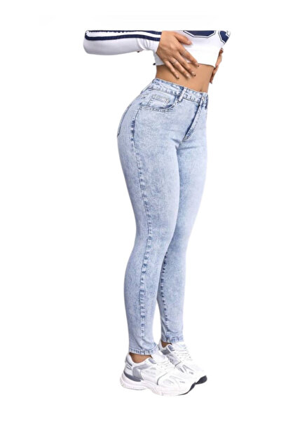 OEM Blugi dama skinny albastru, marimea XL