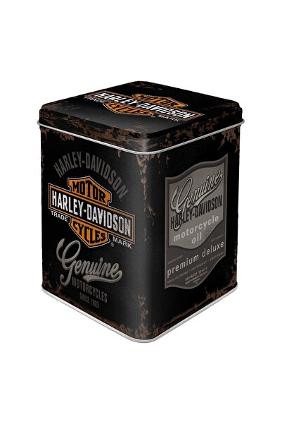 Nostalgic Art Nostalgic-Art Retro Tea Tin, Harley-Davidson – Genuine Logo – G...