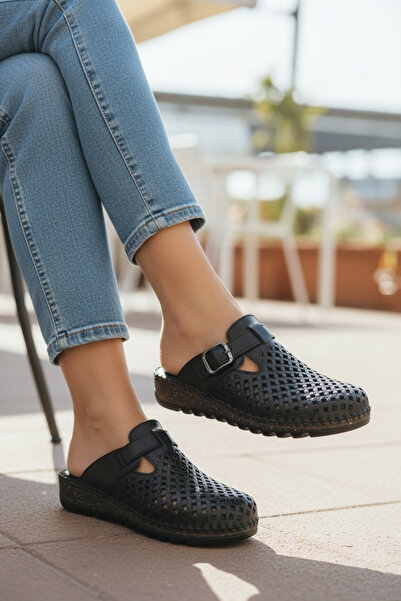 SHOUGO Orthopedic Genuine Leather Mother Slippers Suitable for Heel Spurs and...
