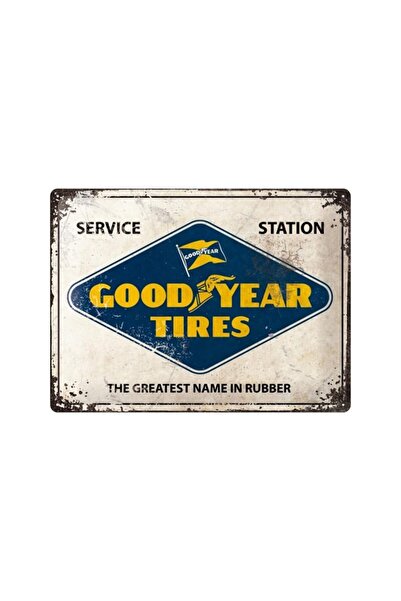 Nostalgic Art Placă metalică retro, stil nostalgic-artistic, Goodyear – Logo ...